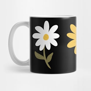 Cute three daisy flowers illustration Mug